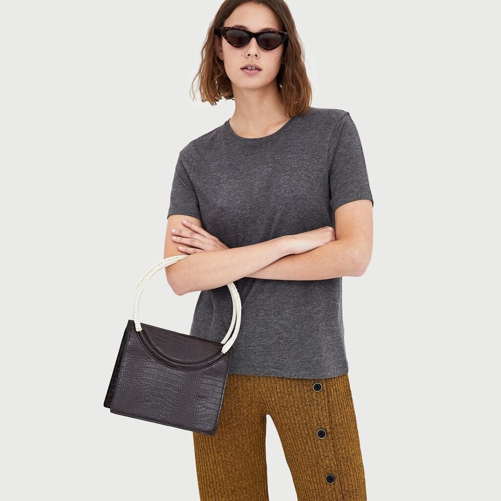 NWT Embossed Faux Leather City Satchel - Picture 6 of 7